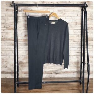 Banana Republic Men's Charcoal Pinstripe wool Pants 32/34